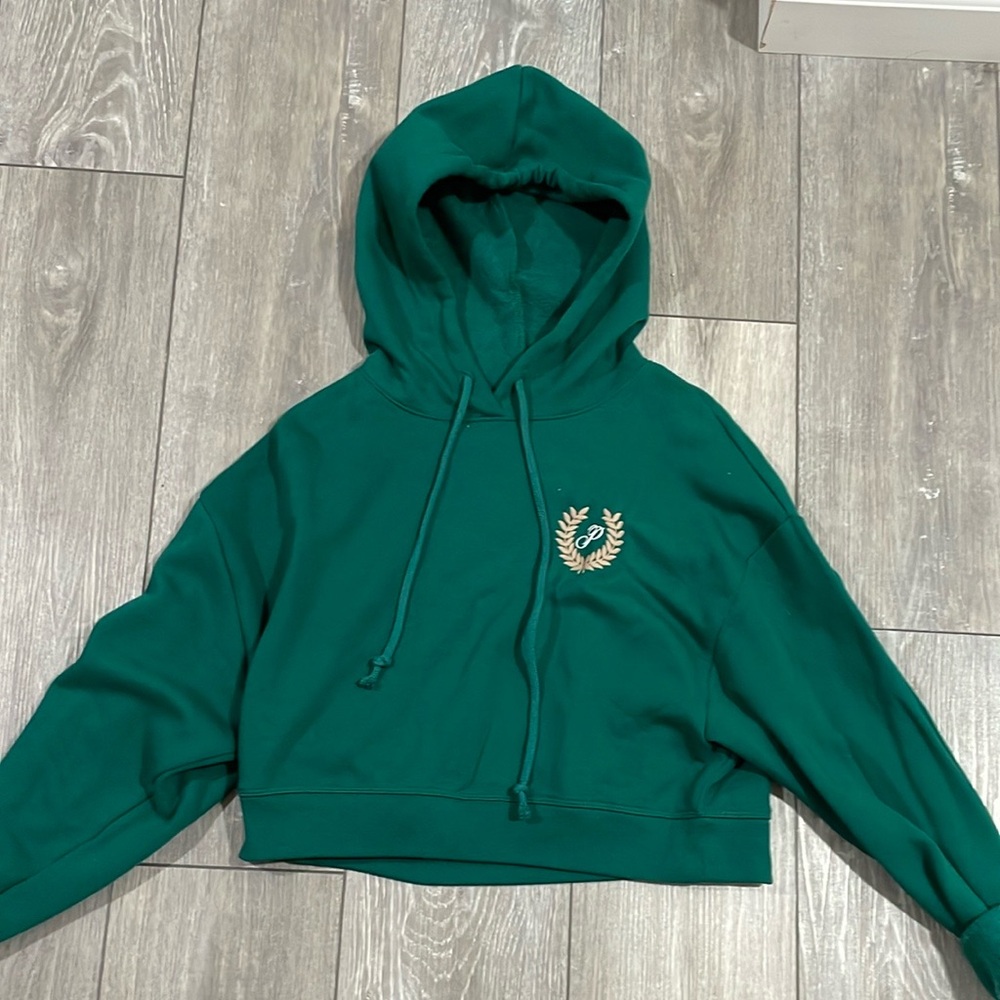 Victoria Secret/ PINK brand new Green Hooded Women's Sweater